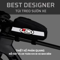 Túi treo khung sườn xe đạp, Túi ZDK S1 treo sườn trên xe đạp thể thao, đựng đồ dùng, vải da simili cao cấp
