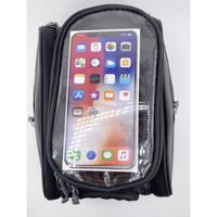 Túi treo khung xe đạp - chất liệu túi giả da, sử dụng khóa zip chống nước