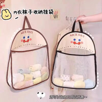 Túi treo lưu trữ tất, túi đồ lót sau cửa, túi lưới treo vải, túi lưới bên trong tủ quần áo ký túc xá