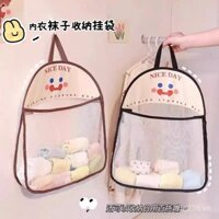 Túi treo lưu trữ tất, túi đồ lót sau cửa, túi lưới treo vải, túi lưới bên trong tủ quần áo ký túc xá
