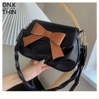 Túi tròn nhỏ ONXTHIN, Túi chống mài mòn chống nước, Túi xách Mini nơ PU