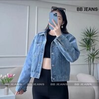 [túi trong] Áo khoác jean nữ có túi trong tiện ích form vừa size 40-60kg Panda Style