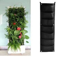 Túi trồng cây treo tường 7 túi, Túi treo đồ đa năng, Túi đựng đồ trang trí, Túi trồng hoa
