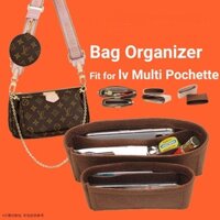 túi trong túi phụ kiện túi cặp lv Multi Pochette multi pocket bag organizer insert Lót túi
