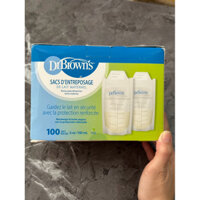 Túi trữ sữa 180ml cao cấp dr.brown's hộp 100 túi(Có tách lẻ 25 túi)