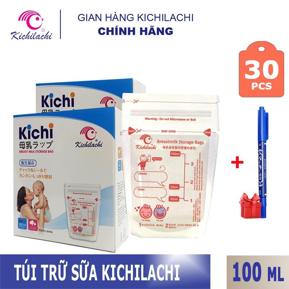 Túi trữ sữa kichilachi - Hộp 30 túi 100ml