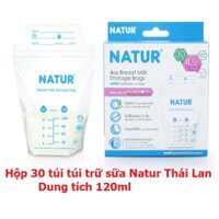 Túi trữ sữa Natur Thái Lan 120ml(hộp 30 túi)