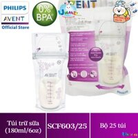 Túi trữ sữa Philips Avent 25pcs/cái -180ml (SCF603/25) Trong suốt
