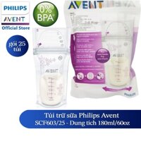 Túi Trữ Sữa Philips Avent (25túi) -180ml/túi -Mẹ và Bé Unmei Avent