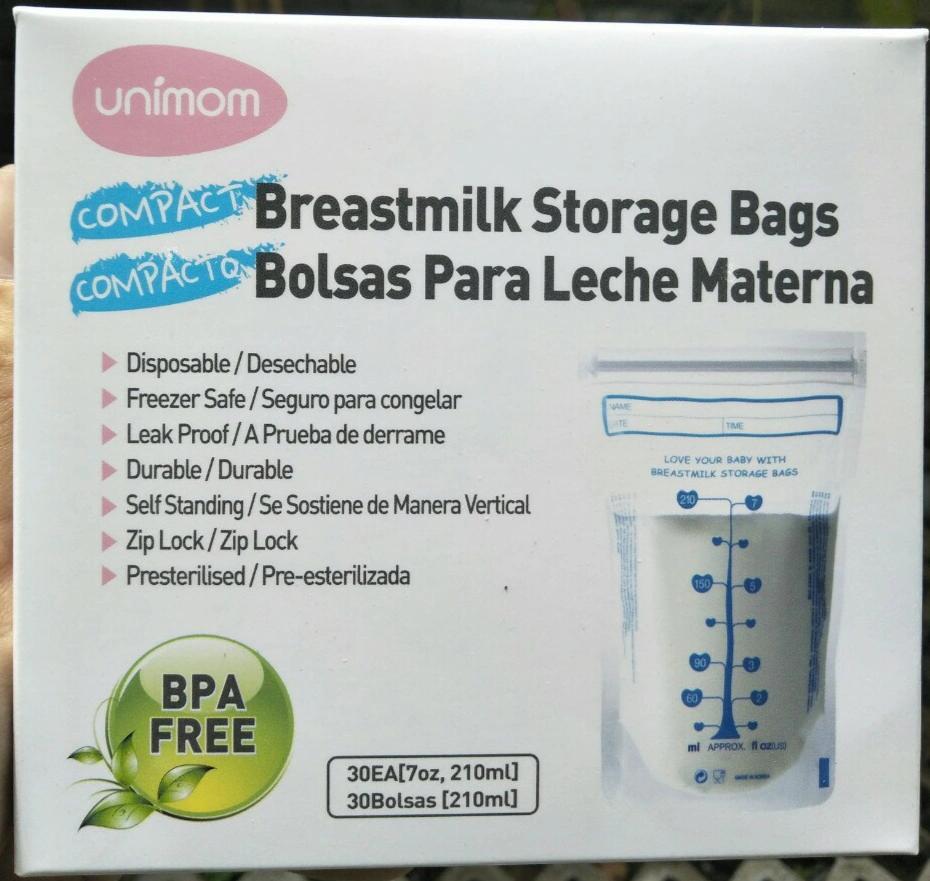 Túi trữ sữa Unimom Compact không BPA - 30 túi 210 ml