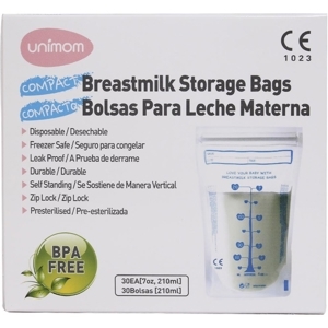 Túi trữ sữa Unimom Compact không BPA - 30 túi 210 ml