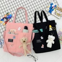 Túi vải Canvas đeo chéo đa ngăn sức chứa rộng