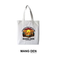 Túi vải canvas retro MANG DEN - Măng Đen khoá kéo
