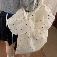 Túi vải chấm bi ngọt ngào Túi Tote nữ Túi xách phong cách mới