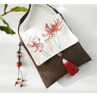 Túi vải cổ trang hoa bỉ ngạn