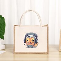 Túi vải Đay Trương Gia nhiều kích thước màu sắc in hình BST MUSIC