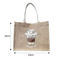 Túi vải Đay Winwin không phối, kích thước 30x24x17cm in hình BST SÀI GÒN
