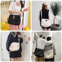 Túi vải đeo chéo nữ đi chơi phong cách Hàn Quốc uzzang nhiều mẫu siêu hot