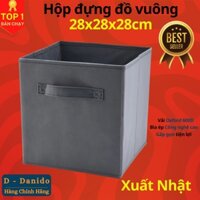 Túi vải đựng đồ gấp gọn TD4 chất liệu vải dệt cao cấp, Thùng vải đa năng không nắp Thụy Điển kích thước 28x28x28cm  chính hãng D Danido - Xám ghi