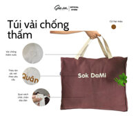 Túi vải đựng mền gối cho bé đi học có thêu tên GIA AN HOME DECOR