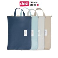 Túi Vải Đựng Tài Liệu Khổ A4 Có Khóa Kéo Quai Xách Tiện Lợi Dành Cho Học Sinh Văn Phòng - 72468 - Nâu