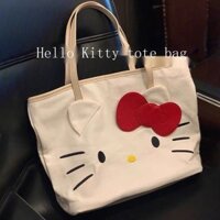 Túi vải nữ mới hợp thời trang sức chứa lớn hello kitty cat tote túi hoạt hình túi tote đeo vai