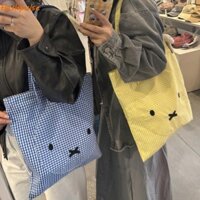Túi vải thỏ FLASHPULSE, Túi đeo vai đơn Tote dung tích lớn, Túi xách mua sắm giản dị di động đơn giản Dạo phố
