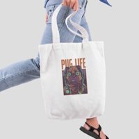 Túi vải tote bag của Chodole chất liệu túi canvas vải bố đẹp in hình độc đáo Pug Life