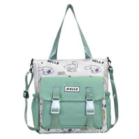 Túi vải Tote canvas nhiều ngăn đi học thêm đi làm đa năng tiện dụng
