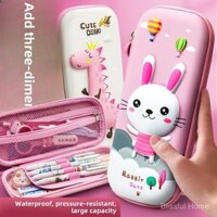 Túi văn phòng phẩm dung tích lớn thích hợp hộp văn phòng phẩm học sinh tiểu học giá trị cao hộp Bút 3D