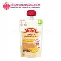 Túi Váng Sữa Hoa Quả Nghiền Heinz 120g - Xoài Vani Custard 8m