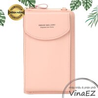 túi ví đeo chéo mini dáng đứng nhiều ngăn siêu đẹp, để vừa điện thoại smartphone, iphone - VI08591 - hồng phấn
