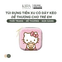 Túi Ví đựng tiền xu, chun buộc tóc, đồ chơi, có dây kéo dễ thương bằng thiếc cho trẻ em