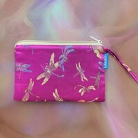 Túi  Ví Vải MINI đựng đồ cá nhân  Karibon - Gấm Hồng Cánh Sen  - Hồng Cánh Sen