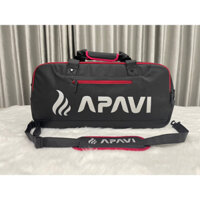 Túi vợt cầu lông Apavi AB-688 Trắng đen cao cấp, túi vuông sức chứa lớn, có ngăn đựng giày, vợt và đồ ướt riêng