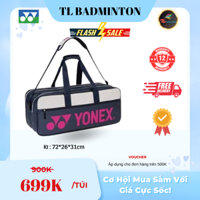 Túi vợt cầu lông YONEX 239BT001 Trắng Xanh Navy full cán vợt