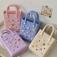 Túi vuông nhỏ EVA Túi xách bãi biển Túi đựng ngoài trời Túi đựng lỗ lưu trữ hàng ngày Túi chống thấm nước Dễ thương ngọt ngào Túi đựng