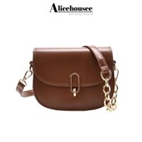 Túi vuông nhỏ kiểu dáng yên ngựa Alice Housee, túi đeo chéo thời trang phong cách Hàn Quốc