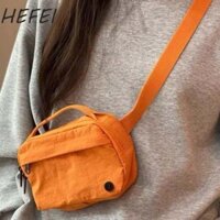 Túi vuông Nylon, Gói Fanny Túi đeo chéo dung tích lớn, Dây kéo màu trơn phong cách Hàn Quốc đơn giản Gói thắt lưng đa năng ngoài trời