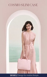 Túi Wiwu Campus Slim Case 2in1 Dành Cho Laptop, Ultrabook Kèm Theo Túi Phụ Rời Và Bàn Di Chuột - Hàng Chính Hãng - 13.3 inch - hồng nhạt