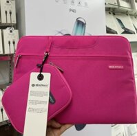 Túi Wiwu Campus Slim Case 2in1 Dành Cho Laptop, Ultrabook Kèm Theo Túi Phụ Rời Và Bàn Di Chuột - Hàng Chính Hãng - 13.3 inch - hồng đậm