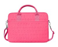Túi Wiwu Cosmo Slim Case Dành Cho Laptop, Ultrabook Họa Tiết Khắc Nổi Chữ Cái Alphabet Cực Độc Đáo - Hàng Chính Hãng - 13.3 inch - Hồng đậm