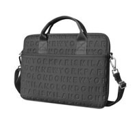Túi Wiwu Cosmo Slim Case Dành Cho Laptop, Ultrabook Họa Tiết Khắc Nổi Chữ Cái Alphabet Cực Độc Đáo - Hàng Chính Hãng - 13.3 inch - XÁM