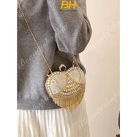 Túi xách ăn tối trái tim kim cương dành cho nữ buổi tối nổi tiếng túi sườn xám mini son môi túi