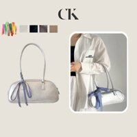 Túi Xách Ba lê màu bạc sức chứa lớn có nơ mới Túi nữ nách