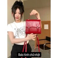 Túi Xách Balo Hình Chữ Nhật, Balo Mini Nhí Nhảnh Phù Hợp Đi Chơi