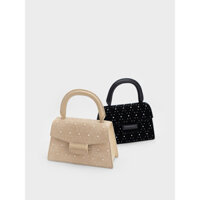 Túi xách bling bling charles keith, auth full box túi vải xịn sò