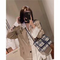 Túi xách caro xanh sang chảnh. Hàng quảng châu cao cấp