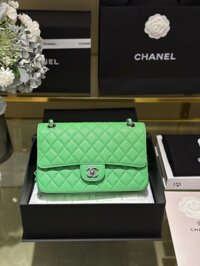 Túi Xách Chanel Classic Flap Bag Medium Cao Cấp Màu Xanh 25cm