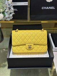 Túi Xách Chanel Classic Flap Bag Medium Siêu Cấp Màu Vàng 25cm